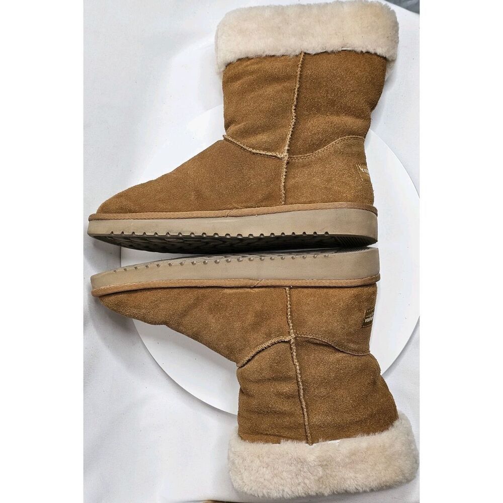 Koolaburra by UGG Sulana Short Shearling Chestnut Boots‎ Buckles Women's Size 9 - Picture 4 of 7